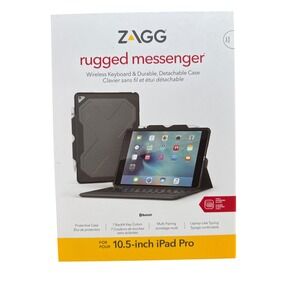 NEW Open Box ZAGG Rugged Messenger iPad Pro 10.5 Keyboard Case - 2-in-1 Wireless